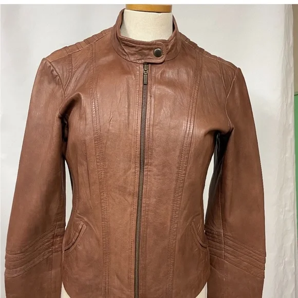 Vintage Bagatelle leather jacket, SZ 10 - Picture 1 of 11